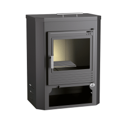 Poêle à bois en acier, Four supérieur, bûcher inférieur - EcoWoodHeat