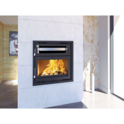 Insert à bois en acier avec four supérieur - Toscane