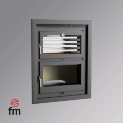 Foyer/poêle à bois en acier, encastrable - Thermix
