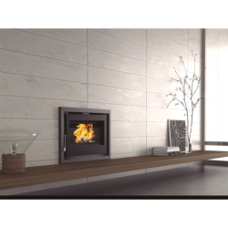 Insert à bois en acier, foyer en fonte - ZeniHeat
