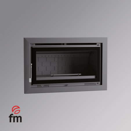 Insert à bois en acier, foyer en fonte - ZeniHeat