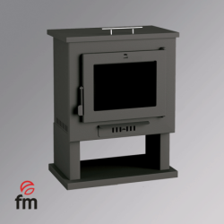 Poêle à bois en acier, porte en fonte, four supérieur, bûcher inférieur - HeavyFlame