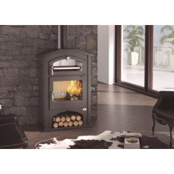 Poêle à bois en acier, Four supérieur de face, bûcher inférieur - RawFire