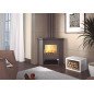 Poêle à bois de coin en acier, bûcher inférieur - FlameShift Poêle à bois de coin en acier, bûcher inférieur - FlameShift