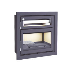 Insert à bois en acier avec four supérieur - Toscane