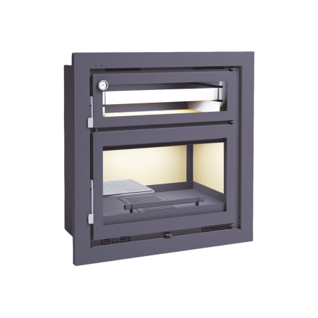 Insert à bois en acier avec four supérieur - Toscane